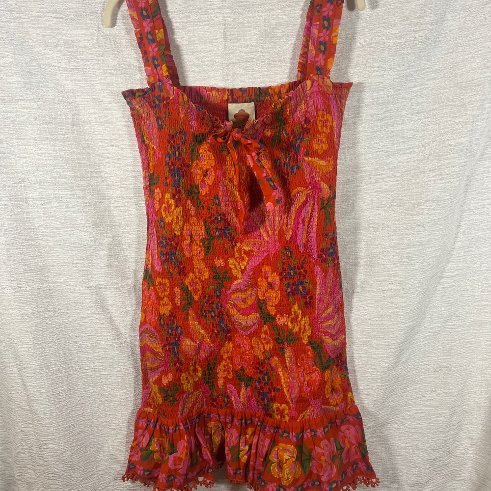 FARM Rio Red Textured Dress
